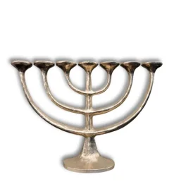 7 armet lysestage i bronze