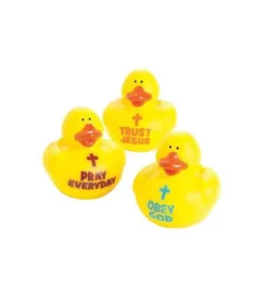 3 Gule Badeænder med tekst