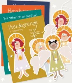 4 stk Hverdagsengle, Klip-ud-engle