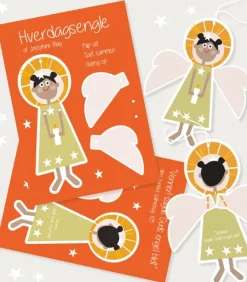 4 stk Hverdagsengle, Klip-ud-engle