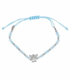 Armbånd med engle, blå sten