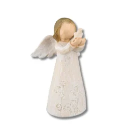 Blomster engel m. due, 12cm