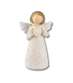 Blomster engel m. hjerte, 12cm