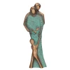 Bronze figur, Forældre og barn, 14,5 cm