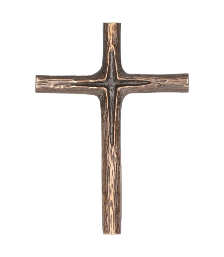 Bronze kors med træprægning