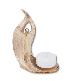 Bronzeskulptur, Engel med fyrfadsstage