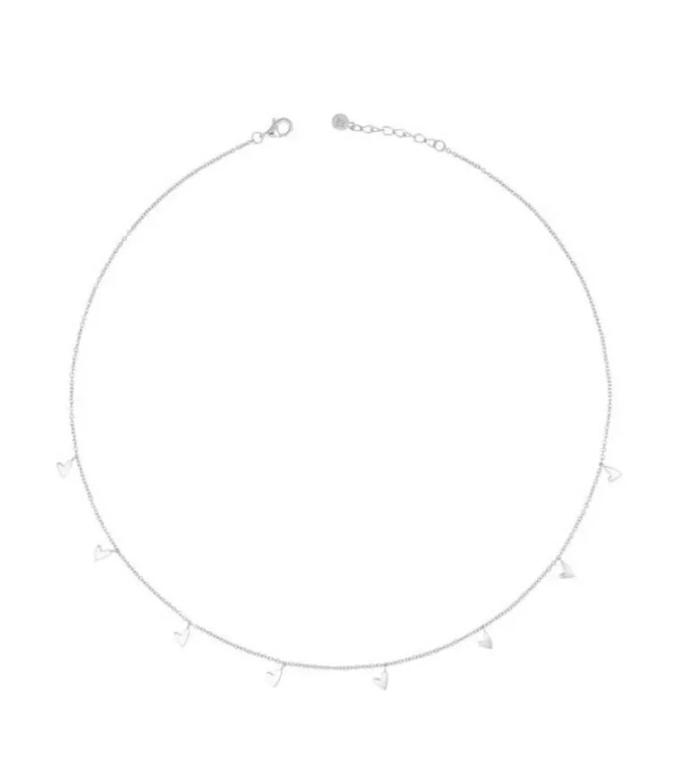 By Gabay, Halskæde med 8 små hjerter, sølv