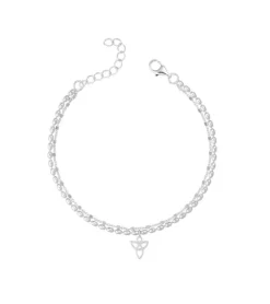 By Gabay, Skytsengel armbånd m. dobbeltkæde sølv, str M/L