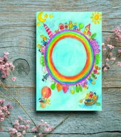 Dobbeltkort med kuvert, Han holder hele verden i sin hånd