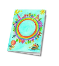 Dobbeltkort med kuvert, Han holder hele verden i sin hånd