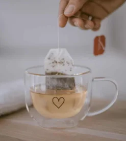 Dobbeltvægget glas med hjerte