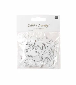 Due i træ, Hvid, 48 stk