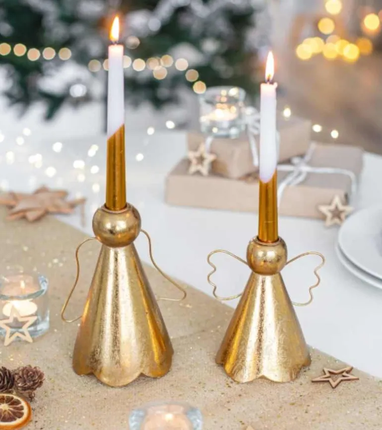 Engelstage til kronelys, 15cm