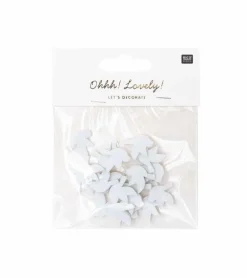 Filt due, Lille, Hvid, 24 stk