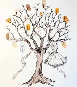 Fingerprint – Konfirmationstræ med kjole til pige