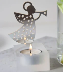 Fyrfads lys med engel