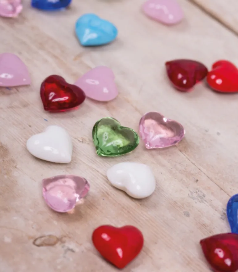 Glashjerte i forskellige farver