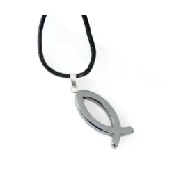 Halskæde m fiske vedhæng