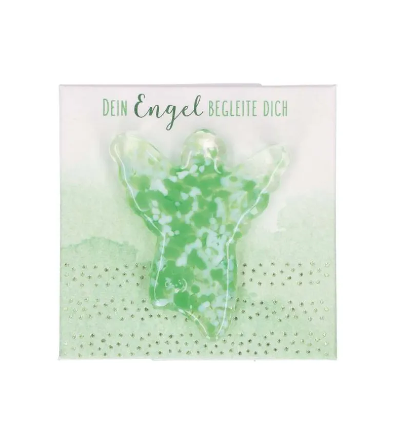 Hånd glas engel, grøn
