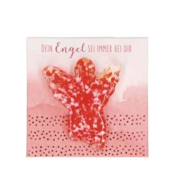 Hånd glas engel, rød