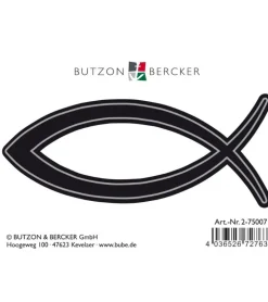 Klistermærke til bilen – sort fisk