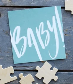 Kvadratisk Postkort: BABY