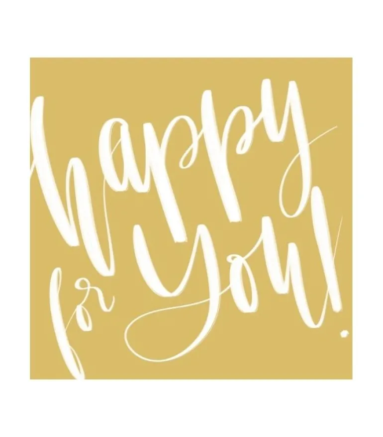 Kvadratisk Postkort: Happy for you!