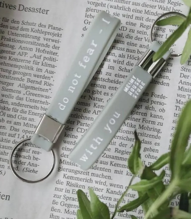 Nøglering gråblå: Do not fear – I am with you