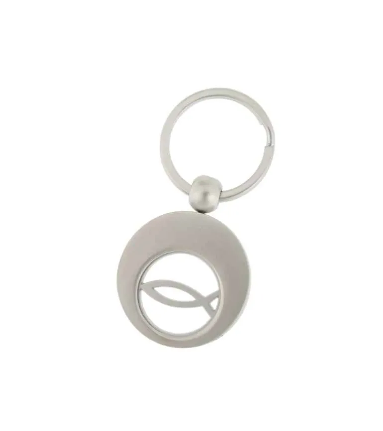 Nøglering med indkøbsmønt “Fisk”