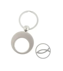 Nøglering med indkøbsmønt “Fisk”