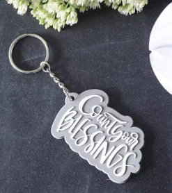 Nøglering med silikone: Count your blessings