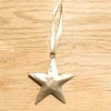 Ophæng, Stjerne guld, hamret, 7 cm