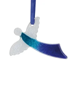 Ophæng, glasengel, blå