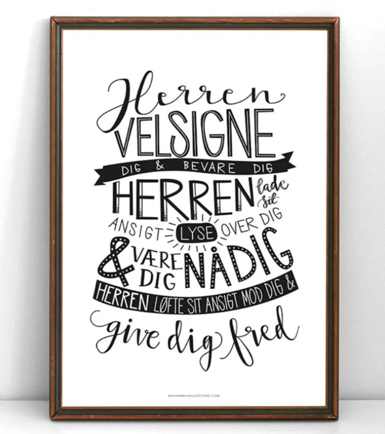 Plakat: Herren Velsigne dig, A3