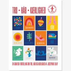 Plakat: TRO HÅB KÆRLIGHED 30 x 40 cm Josephine Blay