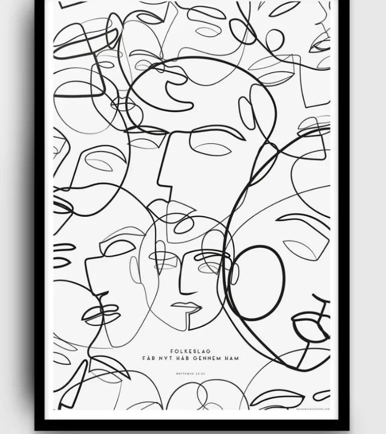 Poster: Folkeslag får nyt håb gennem ham, A3