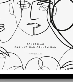 Poster: Folkeslag får nyt håb gennem ham, A3
