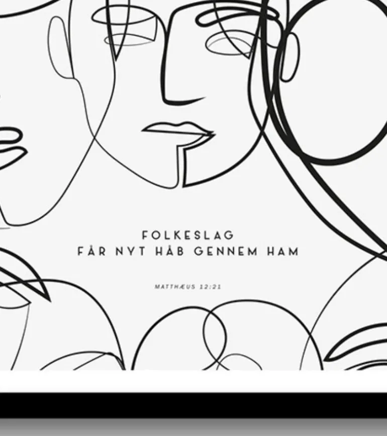 Poster: Folkeslag får nyt håb gennem ham, A3