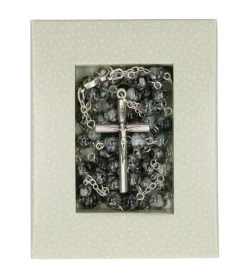 Rosenkrans med grå marmorperler