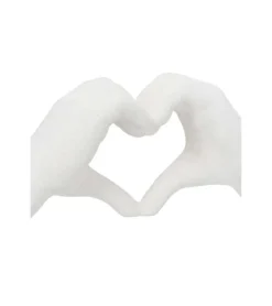 Skulptur, Hænder i keramik, Cream