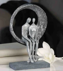 Skulptur, Par i Kærligheds cirkel, 30 cm