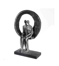 Skulptur, Par i Kærligheds cirkel, 30 cm