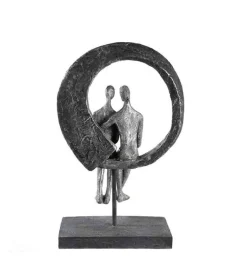 Skulptur, Par i Kærligheds cirkel, 30 cm