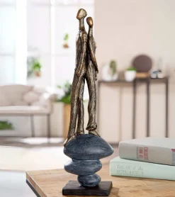 Skulptur, Par med ryggen til hinanden, 38 cm