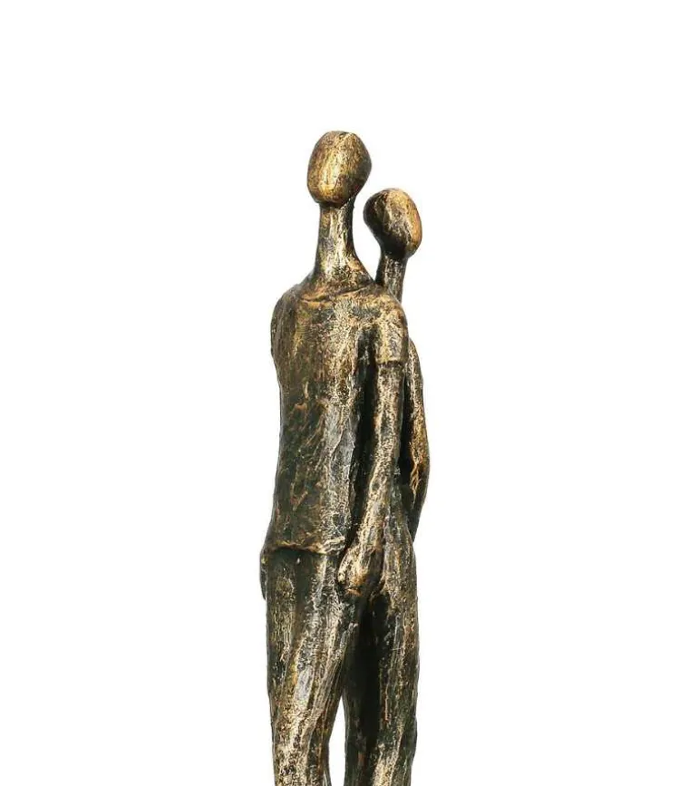 Skulptur, Par med ryggen til hinanden, 38 cm