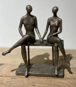 Skulptur Par på bænk