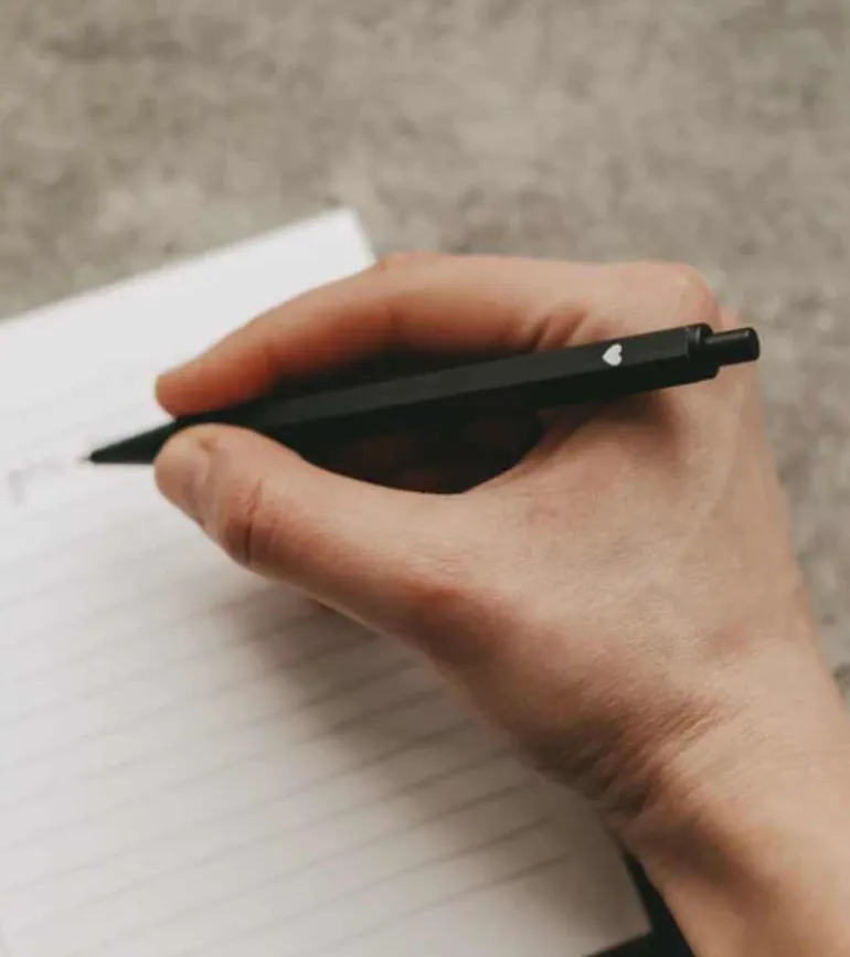 Sort kuglepen med hjerte