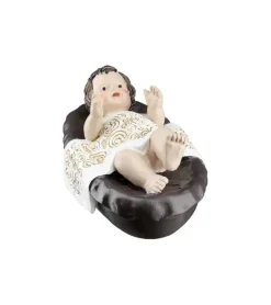 3-Sæt, Julekrybbe figurer, Cream og guld, 26 cm