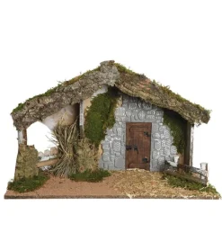 Stald til julekrybbe, 30 x 63 x h40 cm