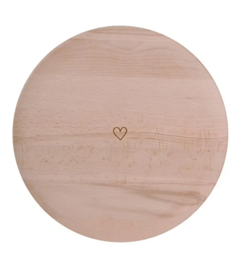 Undertallerken i bøg med hjerte